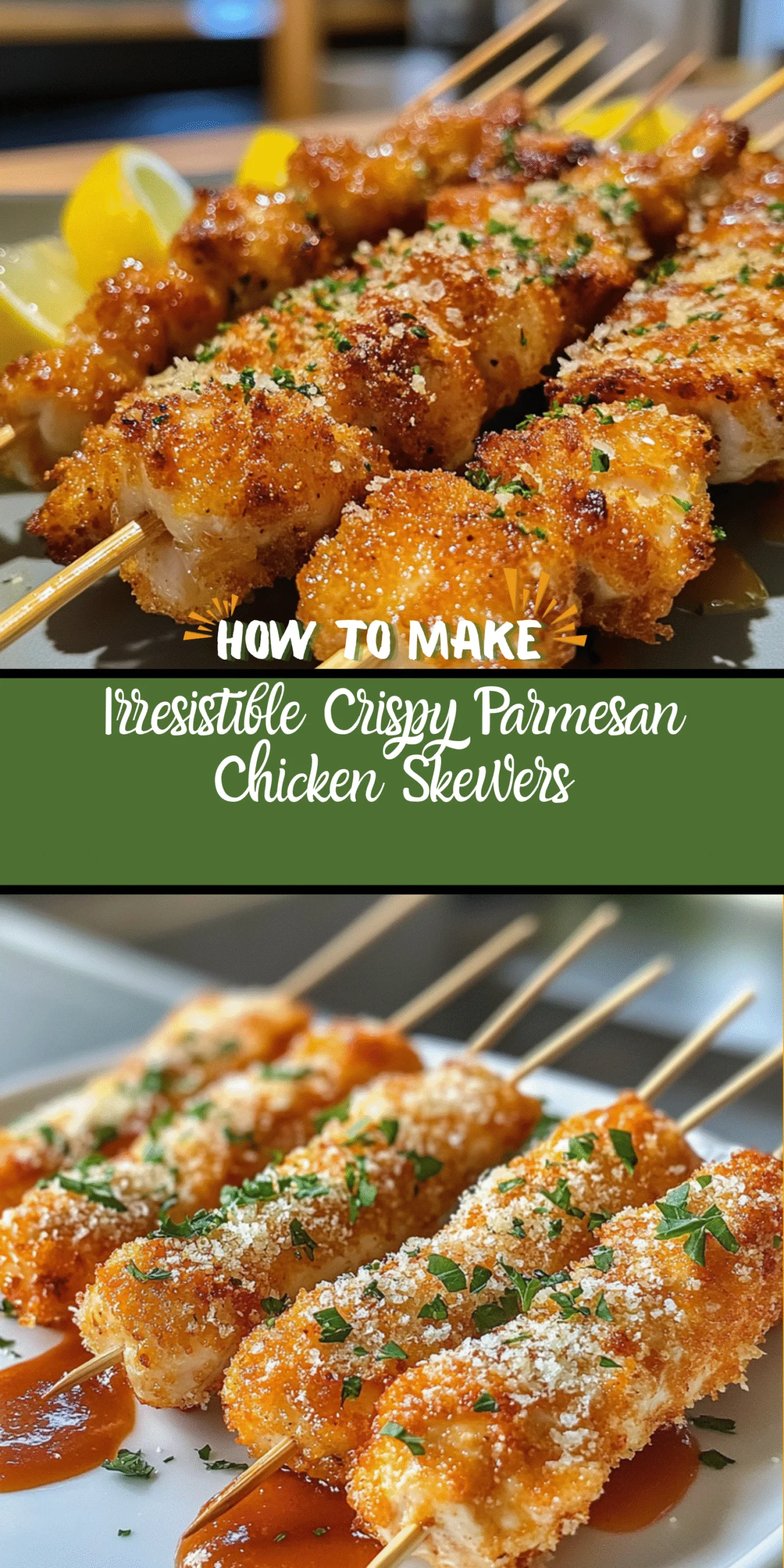 Irresistible Crispy Parmesan Chicken Skewers