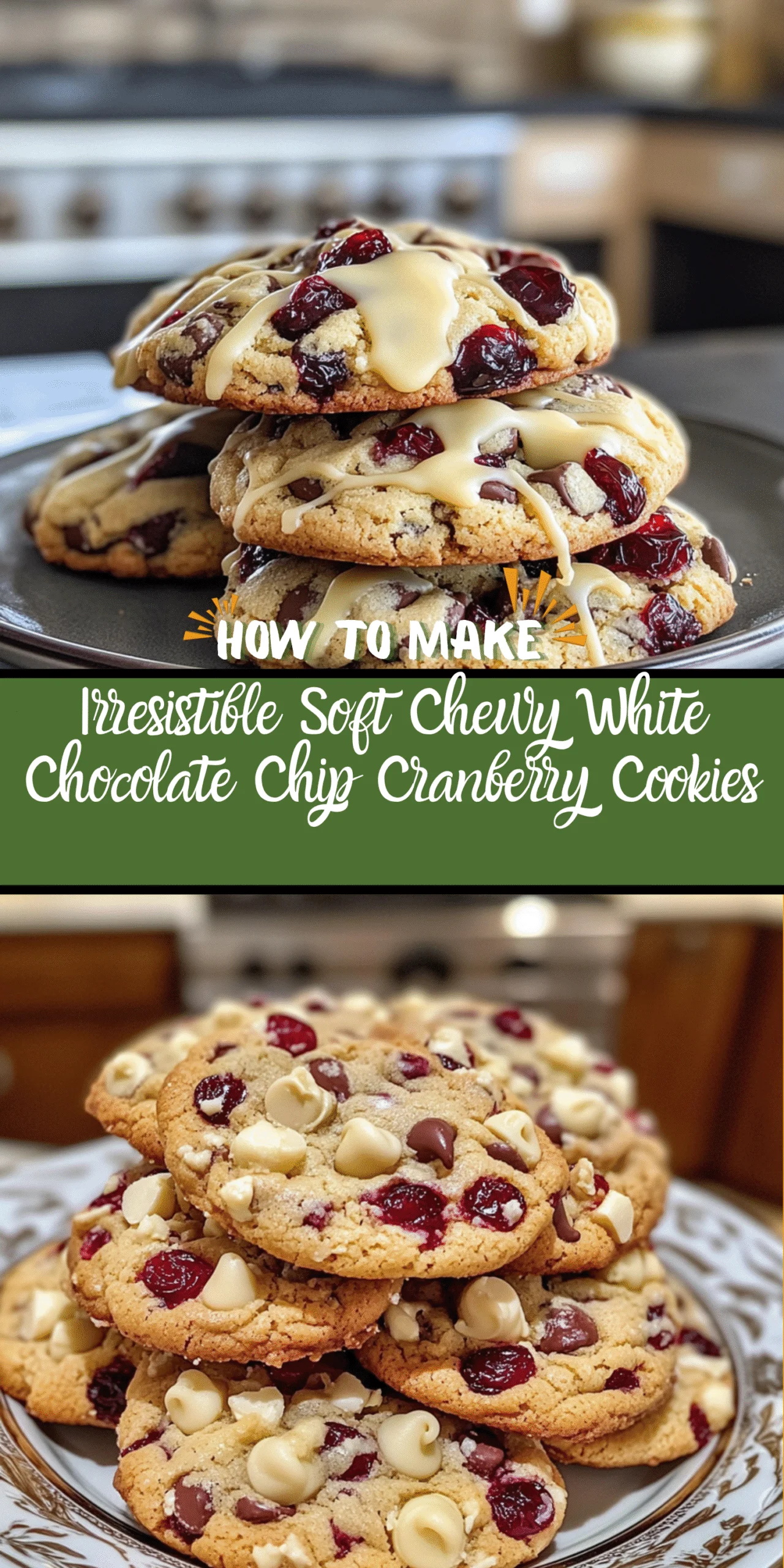 Irresistible Soft Chewy White Chocolate Chip Cranberry Cookies