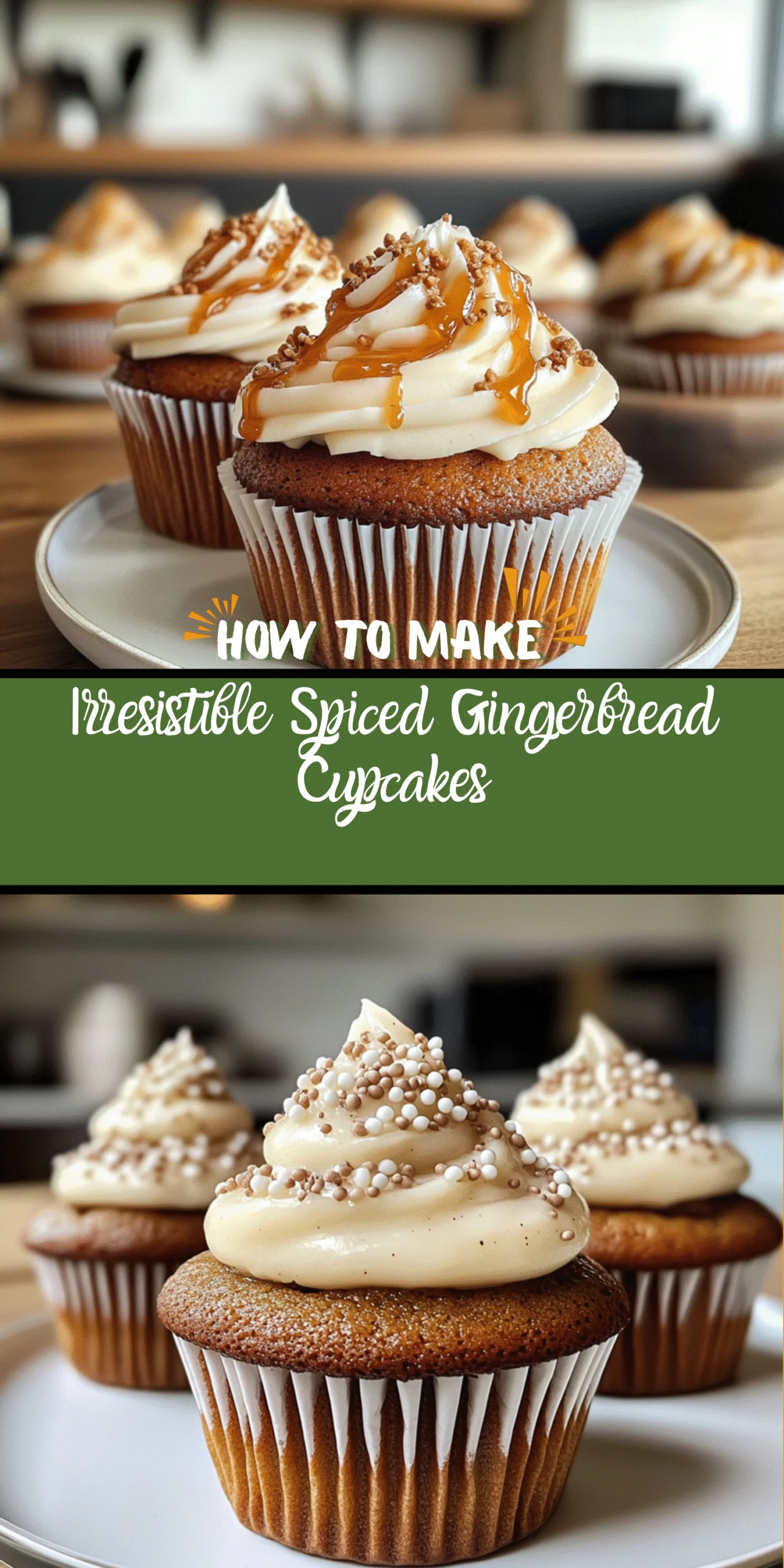 Irresistible Spiced Gingerbread Cupcakes
