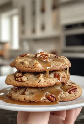 Irresistible Chewy Salted Caramel Pecan Chocolate Chip Cookies