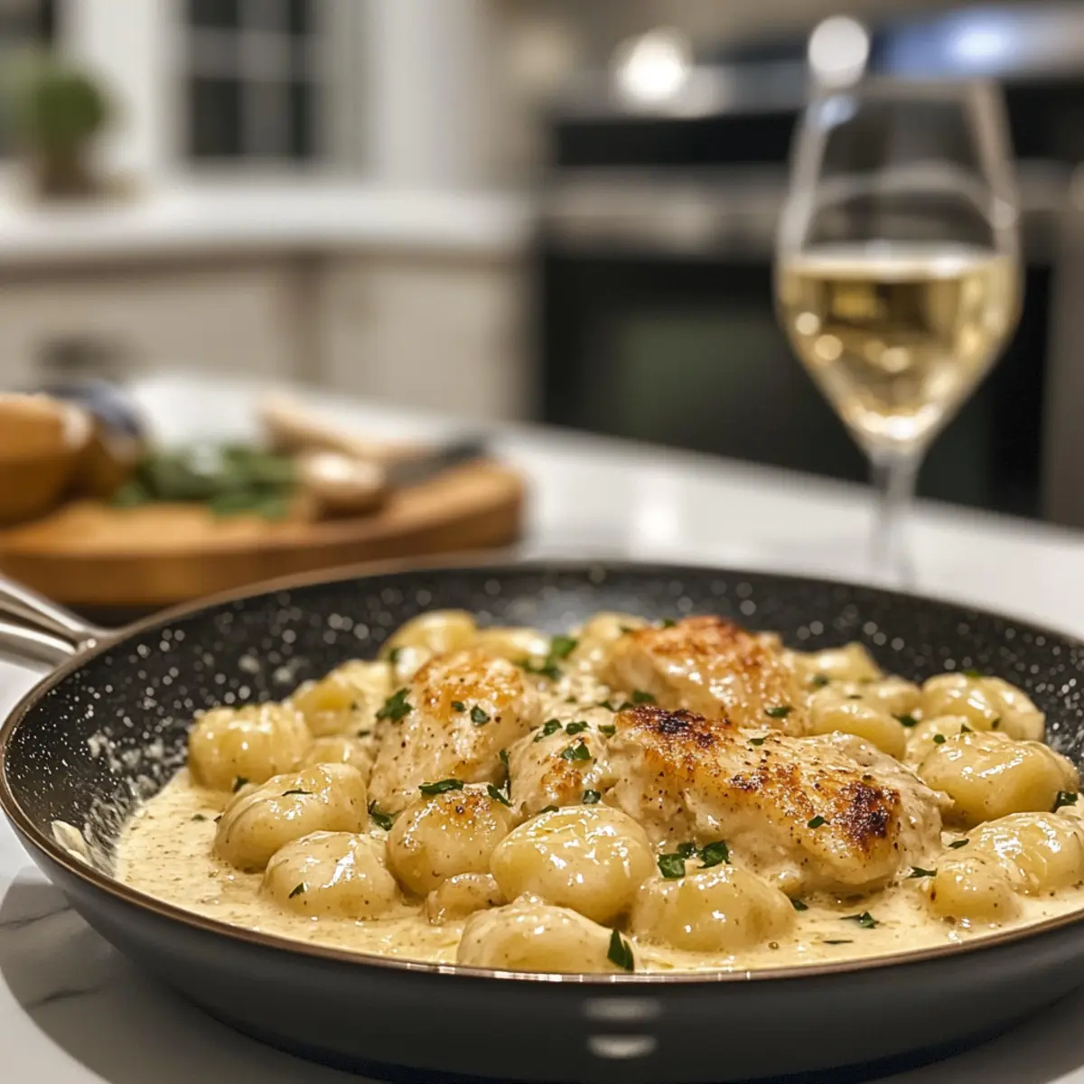 Irresistible Creamy Garlic Chicken Gnocchi Skillet Recipe