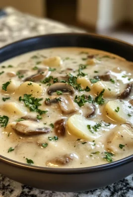 Indulgent Creamy Mushroom Potato Soup