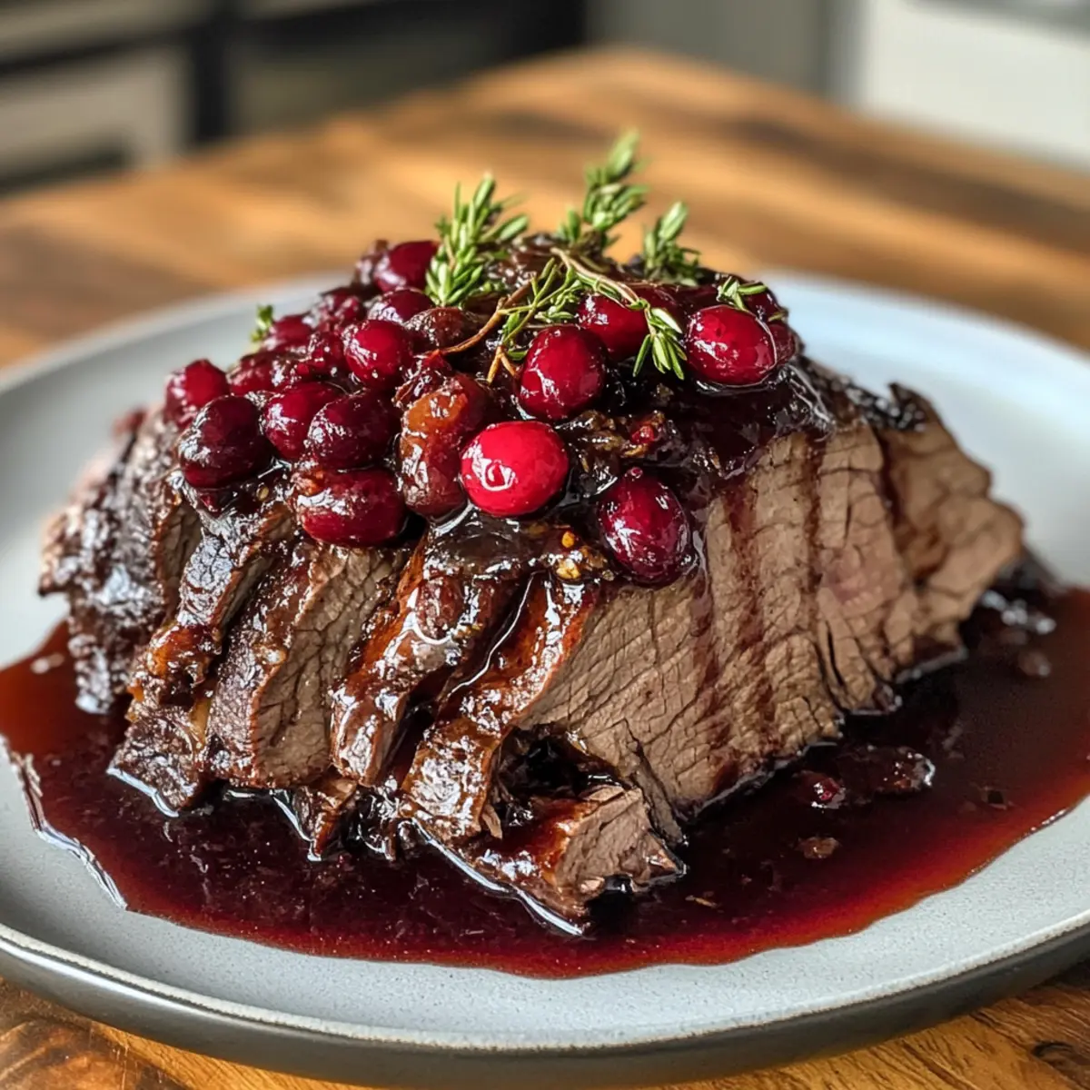 Irresistible Savory Slow-Braised Beef Roast with Cranberry Glaze