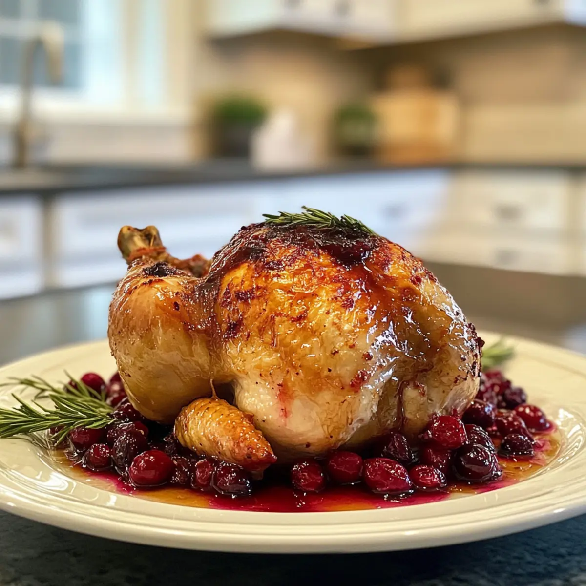 Irresistible Maple-Glazed Cranberry Roast Chicken