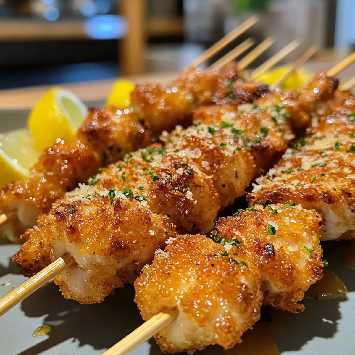 Irresistible Crispy Parmesan Chicken Skewers