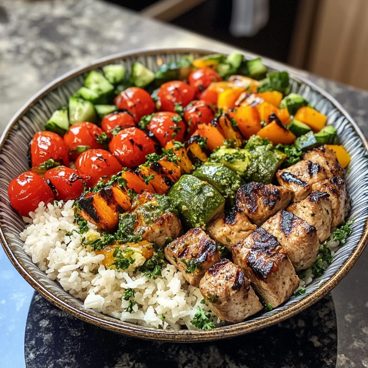 Quick Delicious Grilled Mediterranean Bowl Recipe