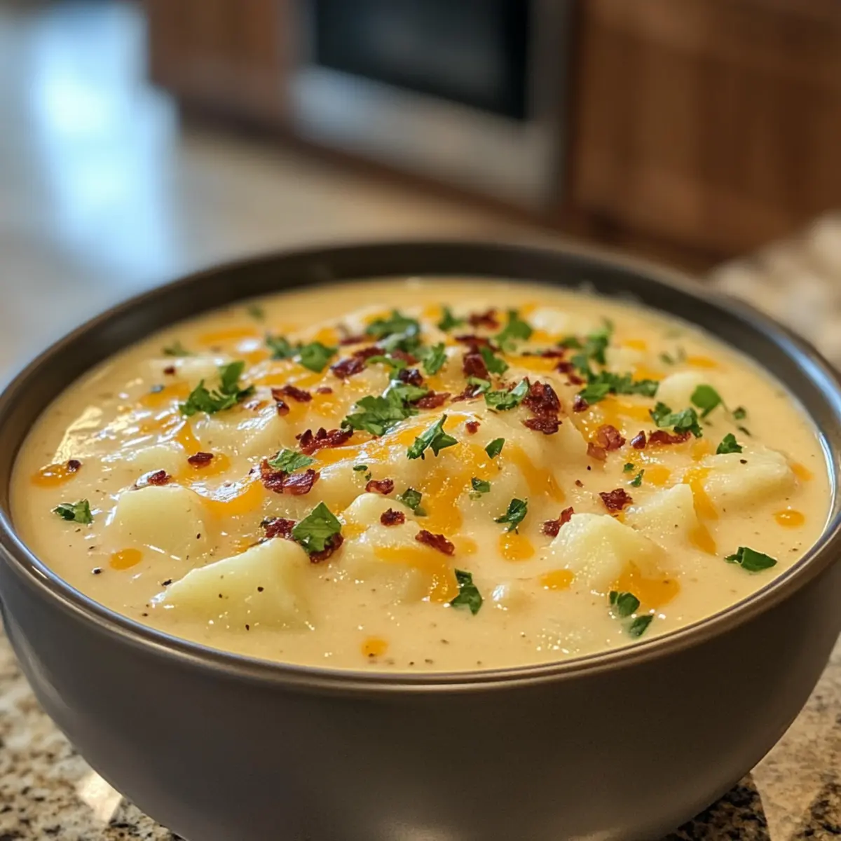 Irresistible Creamy Loaded Cheesy Potato Soup