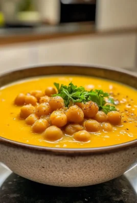 Creamy Savory Butternut Squash and Chickpea Soup Recipe