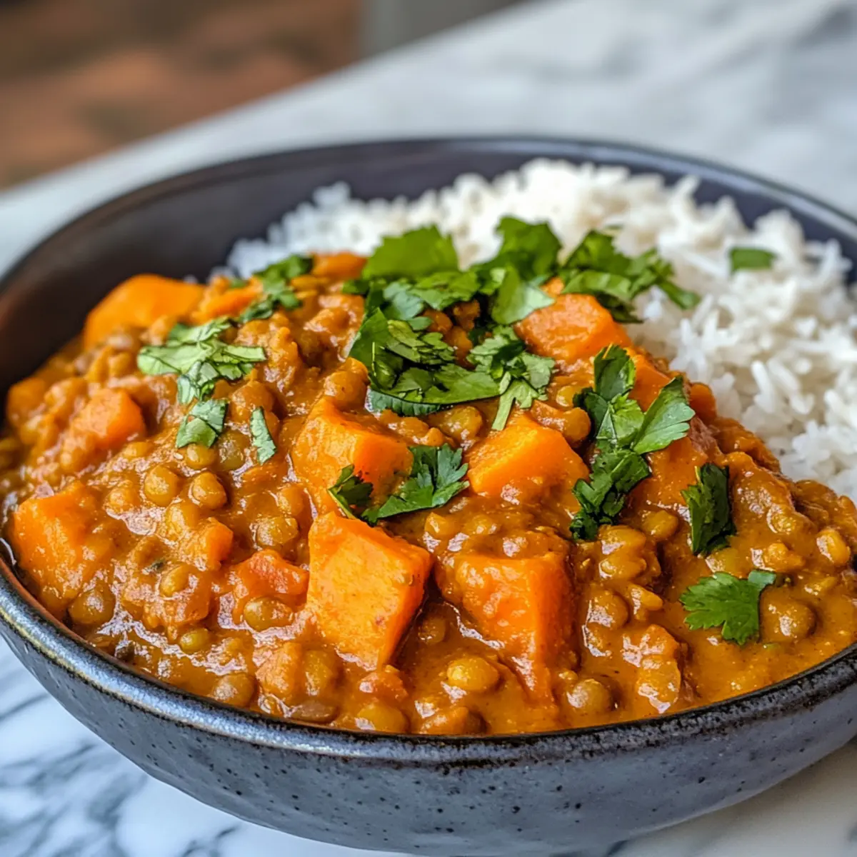 Hearty Cozy Brown Lentil Sweet Potato Curry Recipe to Try Now