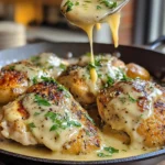 Irresistible Creamy Cheesy Skillet Garlic Parmesan Chicken & Potatoes