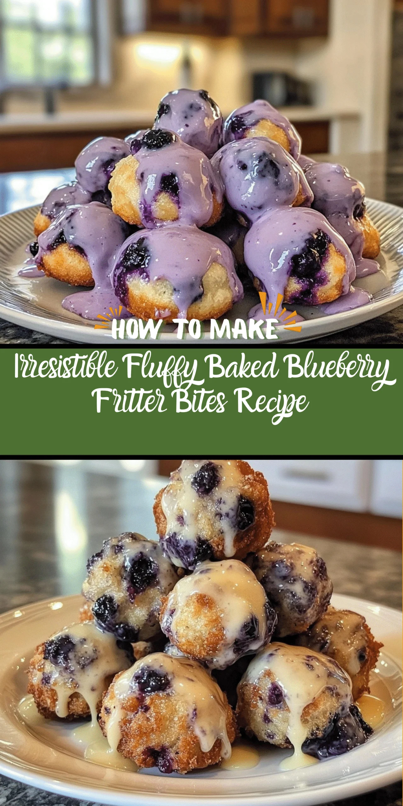 Irresistible Fluffy Baked Blueberry Fritter Bites Recipe
