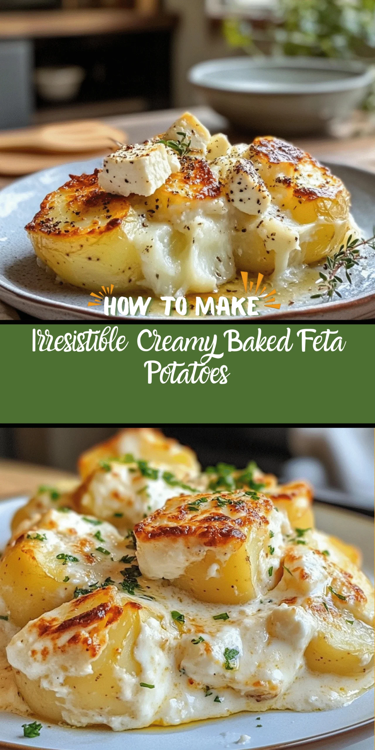 Irresistible Creamy Baked Feta Potatoes