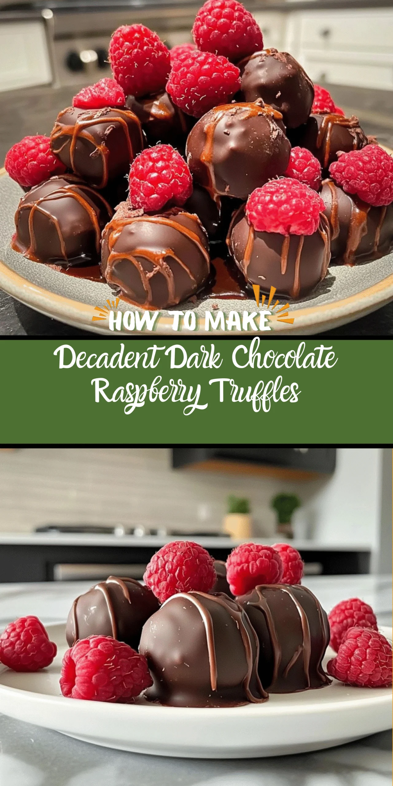 Decadent Dark Chocolate Raspberry Truffles