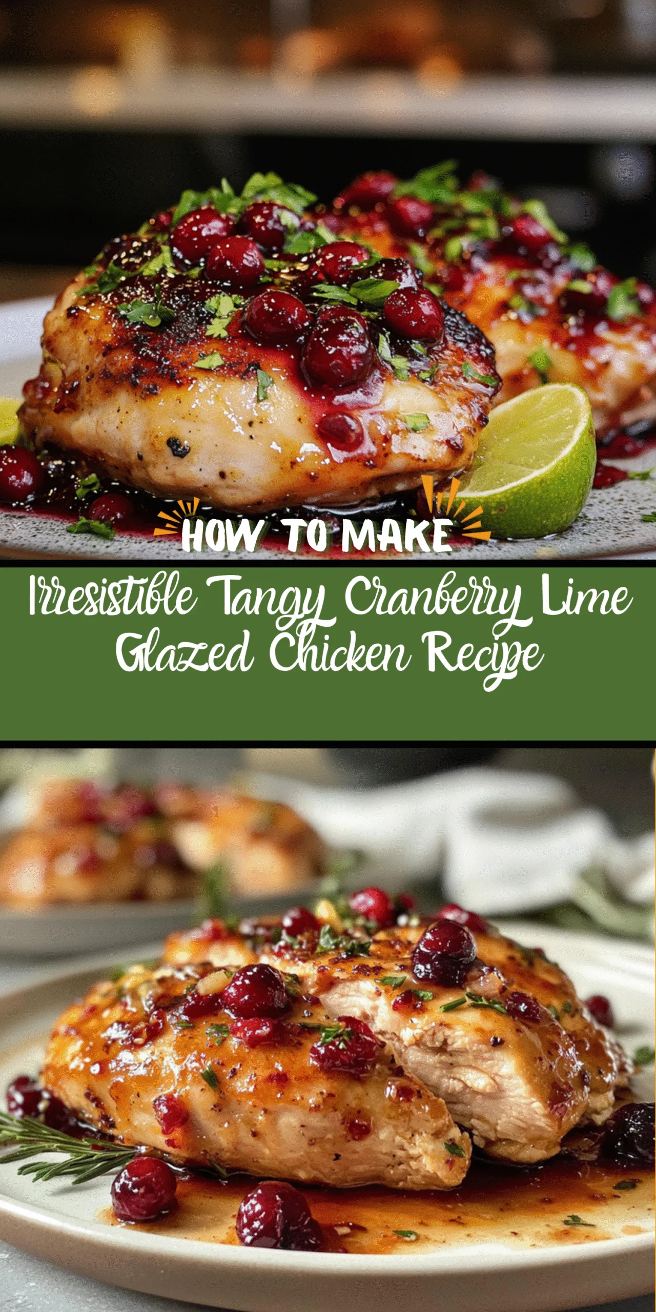 Irresistible Tangy Cranberry Lime Glazed Chicken Recipe