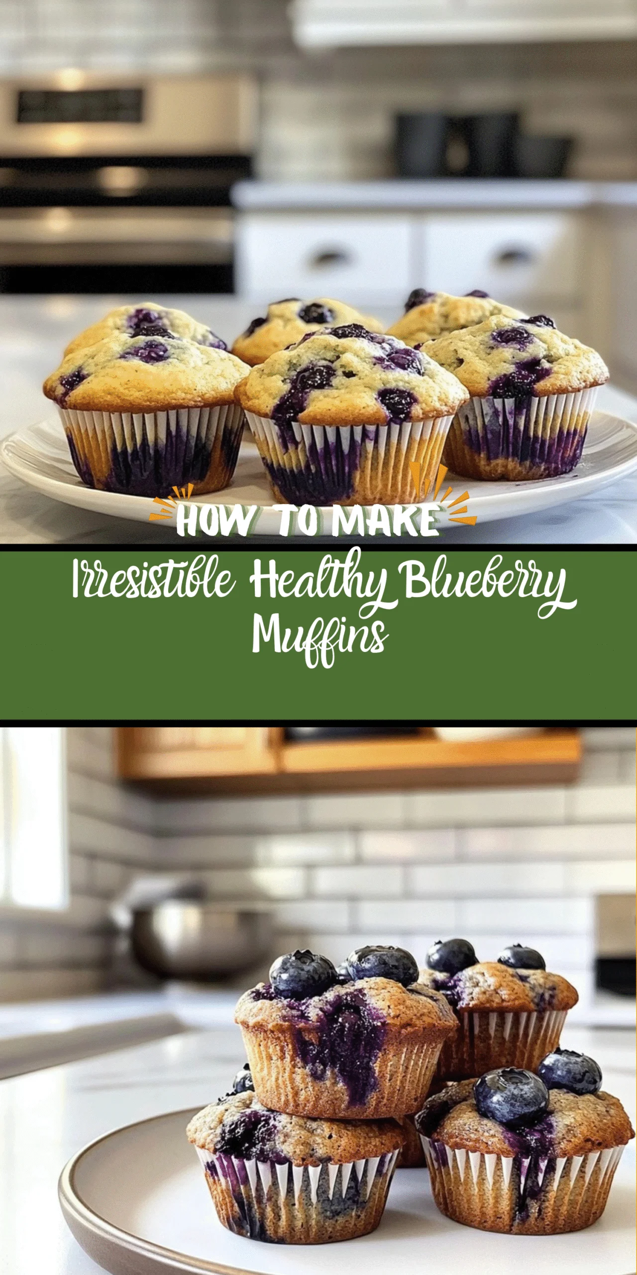 Irresistible Healthy Blueberry Muffins
