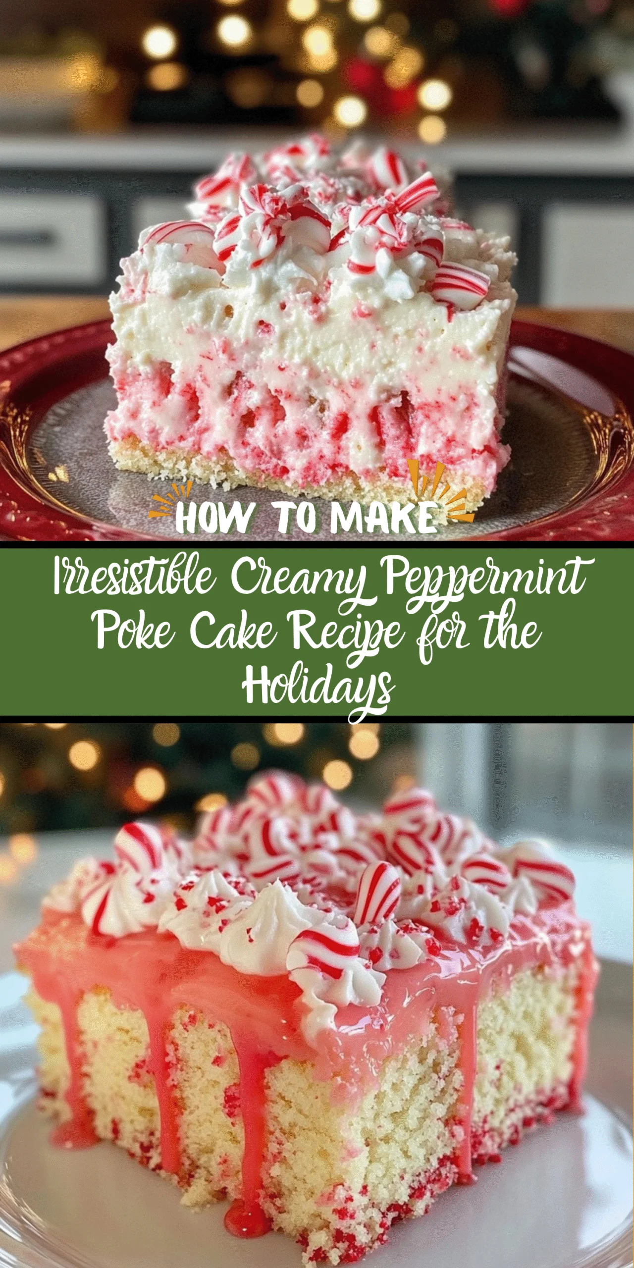 Irresistible Creamy Peppermint Poke Cake Recipe for the Holidays