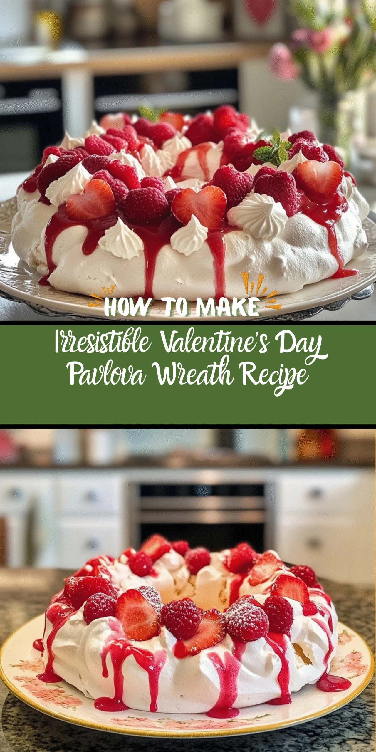 Irresistible Valentine’s Day Pavlova Wreath Recipe