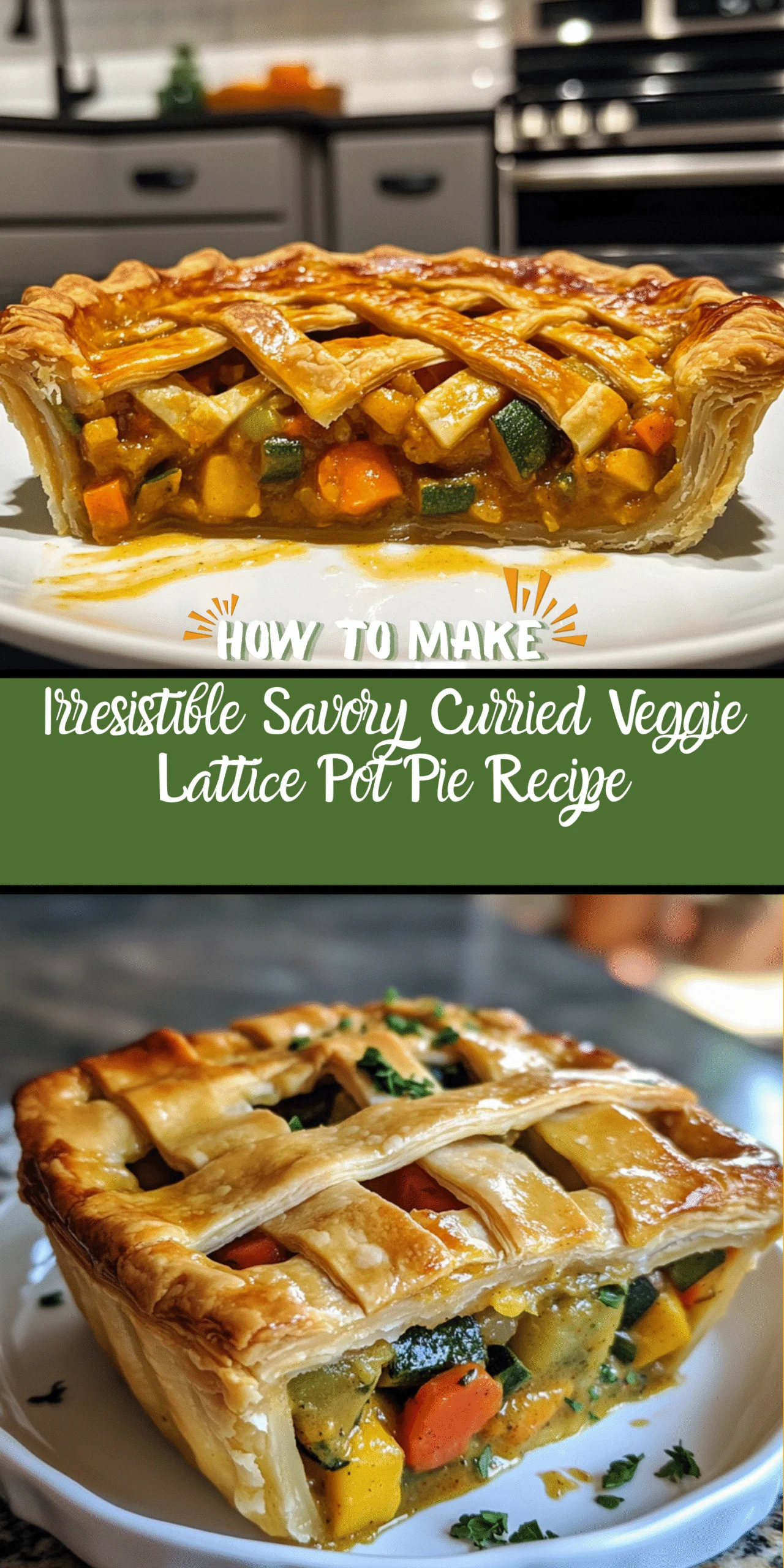 Irresistible Savory Curried Veggie Lattice Pot Pie Recipe
