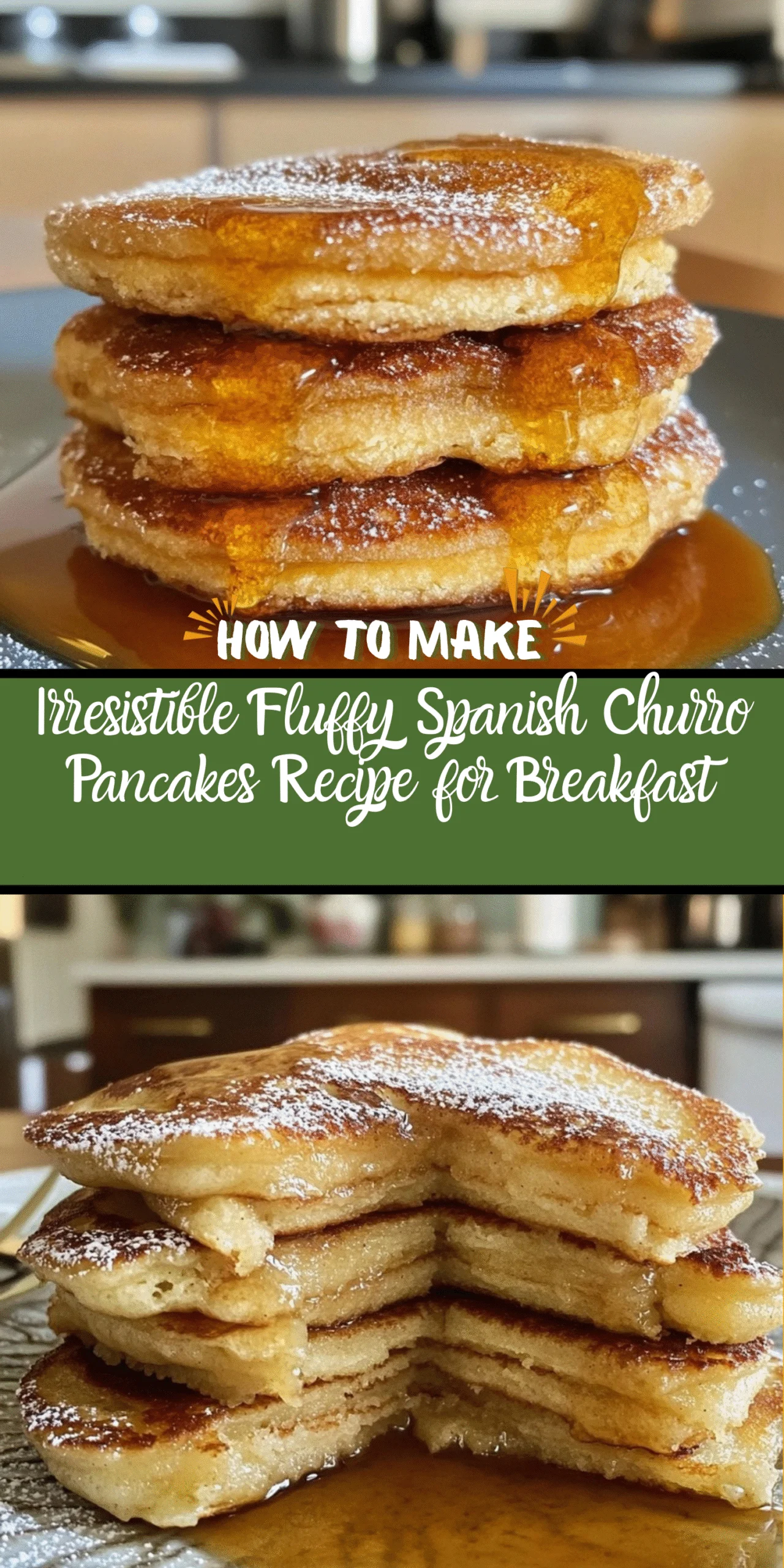 Irresistible Fluffy Spanish Churro Pancakes Recipe for Breakfast