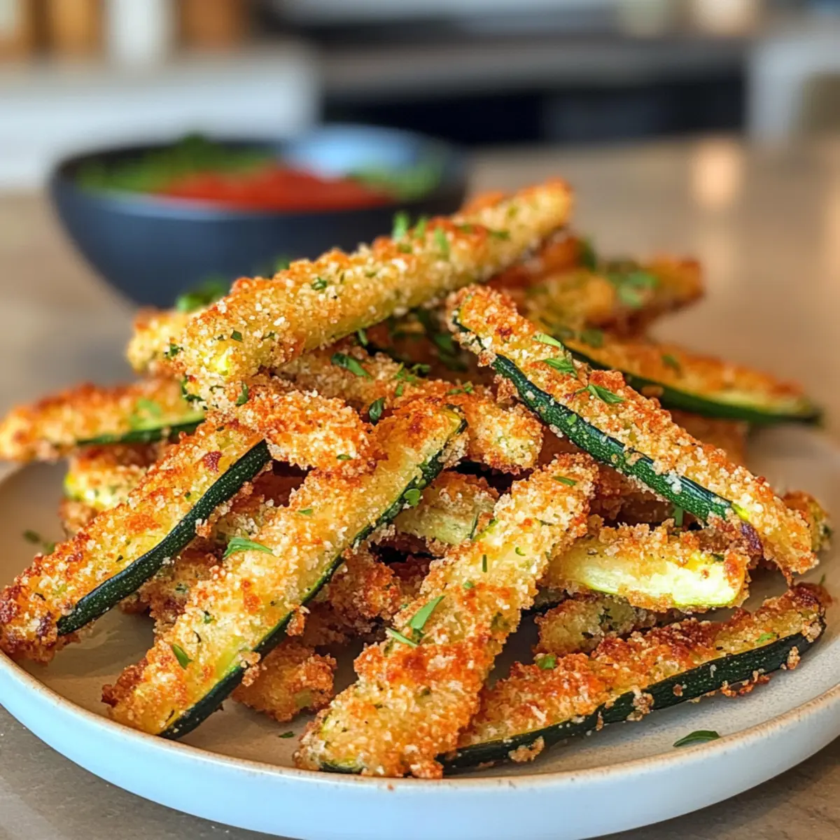 Crispy Crunchy Parmesan Crusted Zucchini Fries