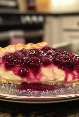 Irresistible Creamy Decadent Cranberry Custard Pie