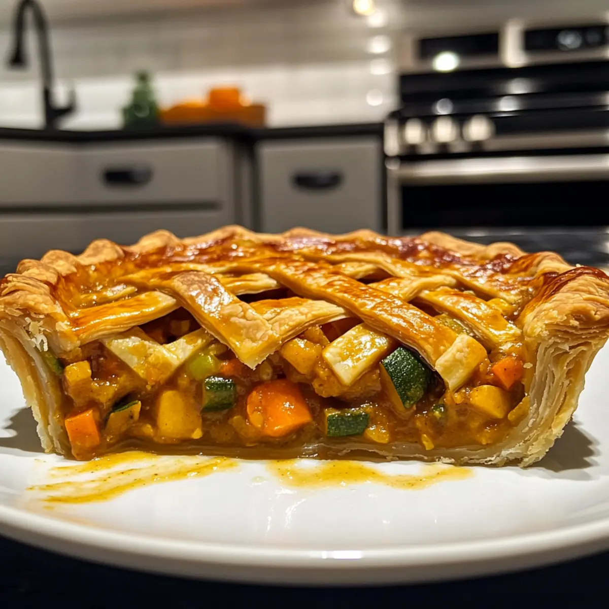 Irresistible Savory Curried Veggie Lattice Pot Pie Recipe