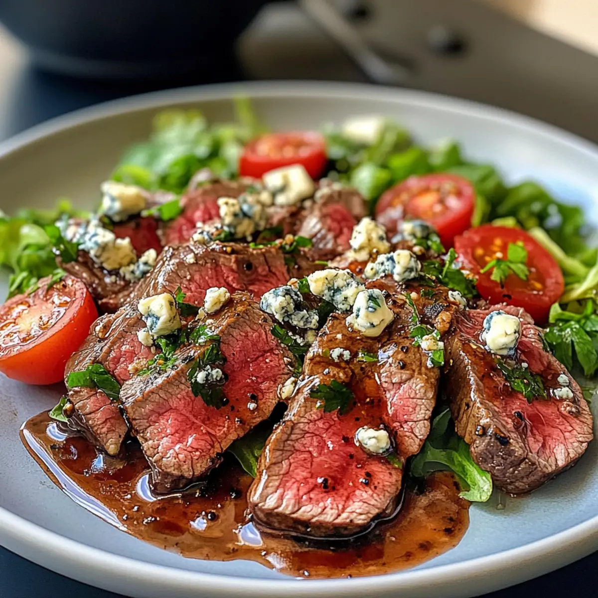Irresistible Quick Steak and Rich Blue Cheese Salad Recipe