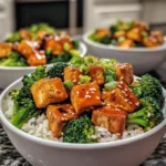 Irresistible Sweet Ginger Honey Tofu Bowls with Broccoli