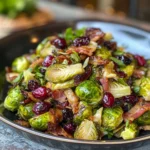 Scrumptious Crispy Brussels Sprouts Bacon Cranberries Recipe