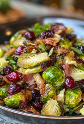 Scrumptious Crispy Brussels Sprouts Bacon Cranberries Recipe