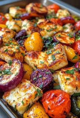 Crispy Summer Sheet Pan Halloumi and Veggies