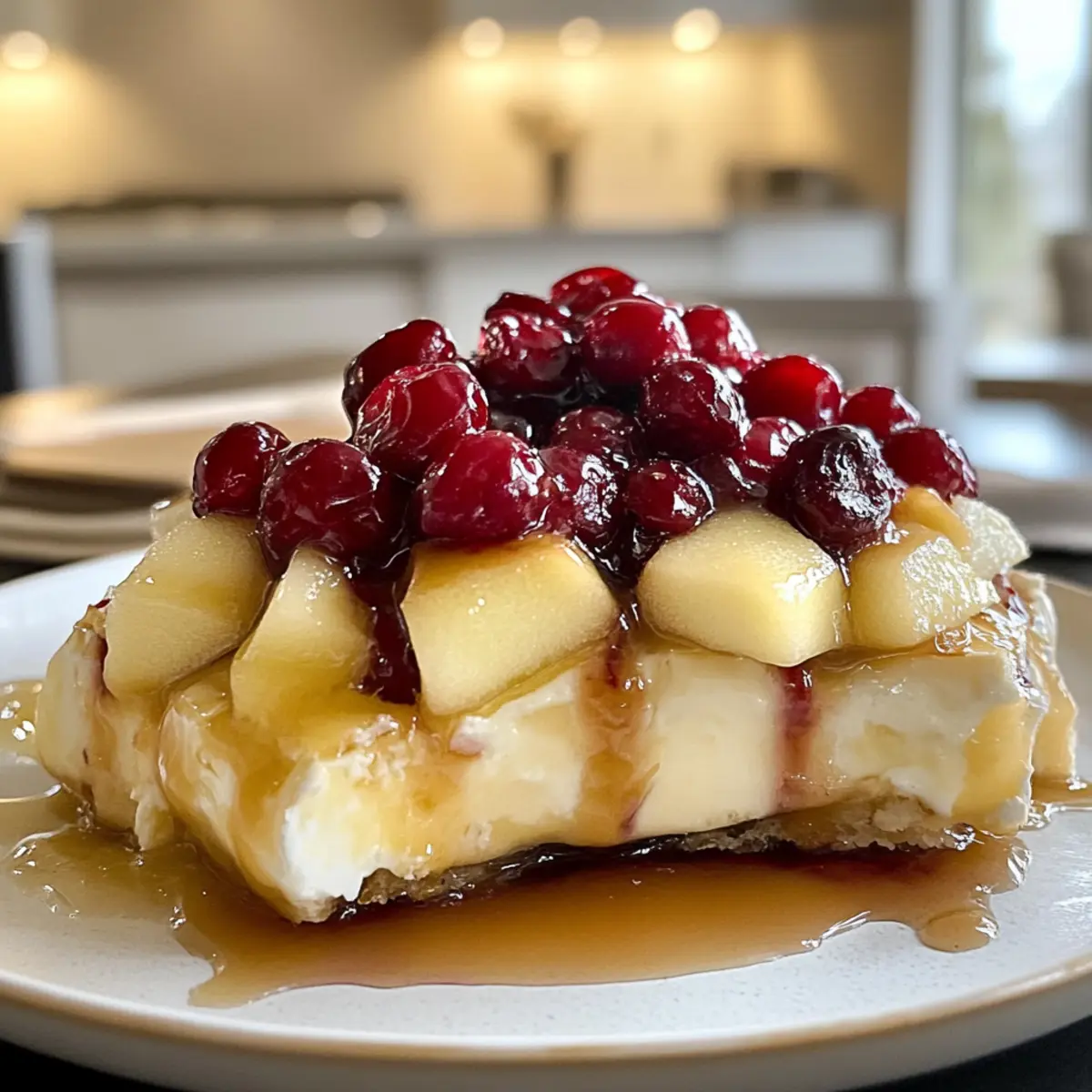 Irresistible Warm Apple Cranberry Baked Brie Delight