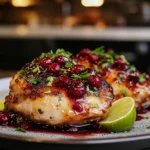 Irresistible Tangy Cranberry Lime Glazed Chicken Recipe